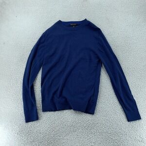 Banana‎ Republic Sweater Mens Medium Blue 100% Merino Wool Crewneck Lightweight